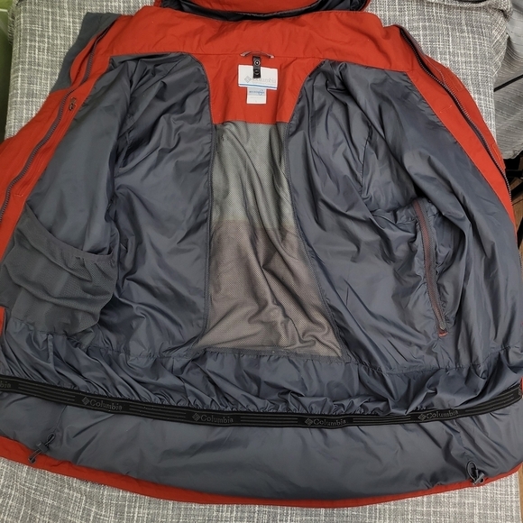 Columbia Interchange Jacket Wind Resistant Shell (No liner) Red/Dark Red Men's L - Picture 15 of 16